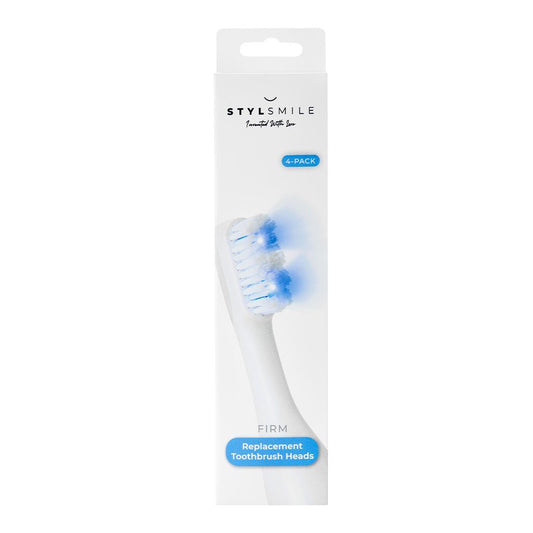 STYLSMILE Firm Replacement Toothbrush Head 4 pack